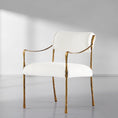 Load image into Gallery viewer, Thaddeus Retro Copper Iron Frame Dining Chair

