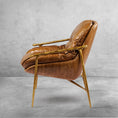 Load image into Gallery viewer, Thaddeus Brown Leather Accent Chairs
