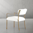 Load image into Gallery viewer, Thaddeus Retro Copper Iron Frame Dining Chair
