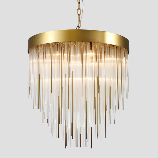 Cascar Aged 12-Light Chandelier 30"