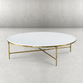 Load image into Gallery viewer, Thaddeus Marble Round Coffee Table 55"D
