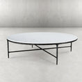 Load image into Gallery viewer, Thaddeus Marble Round Coffee Table 55"D
