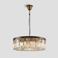 Load image into Gallery viewer, 1920s Temdem 1-Tier Crystal Round Chandelier
