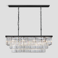 Load image into Gallery viewer, 1920s Temdem 3-Tier Crystal Rectangular Chandelier
