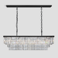 Load image into Gallery viewer, 1920s Temdem 3-Tier Crystal Rectangular Chandelier

