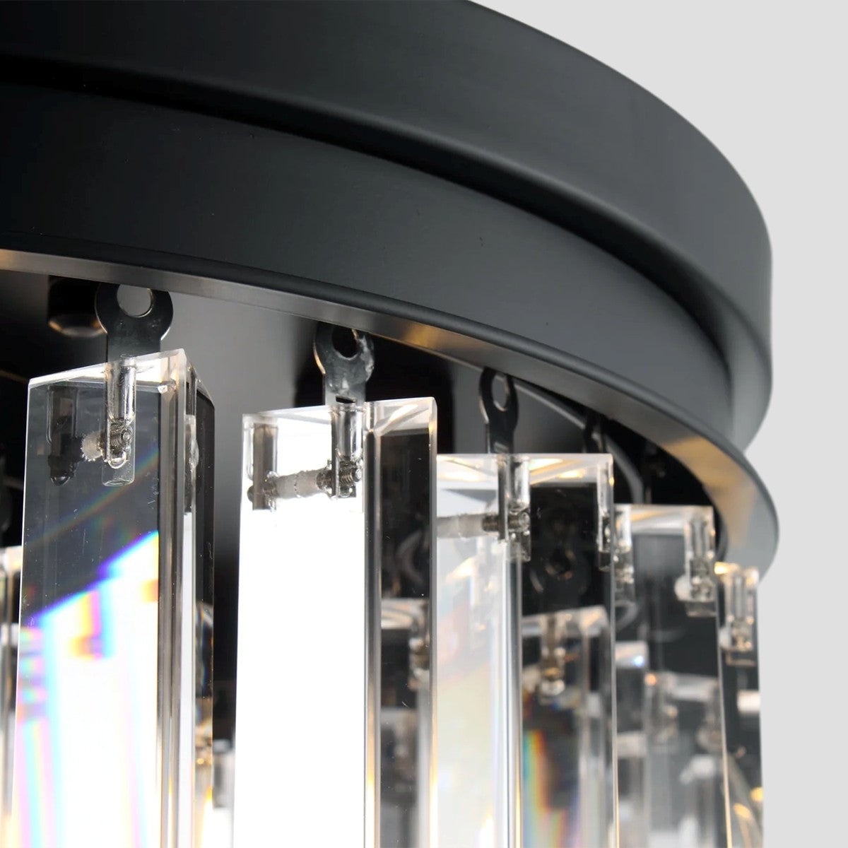 1920s Temdem Multi-Tier Crystal Round Chandelier