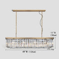 Load image into Gallery viewer, 1920s Temdem Single-Tier Rectangular Crystal Rod Chandelier
