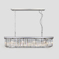 Load image into Gallery viewer, 1920s Temdem Single-Tier Rectangular Crystal Rod Chandelier

