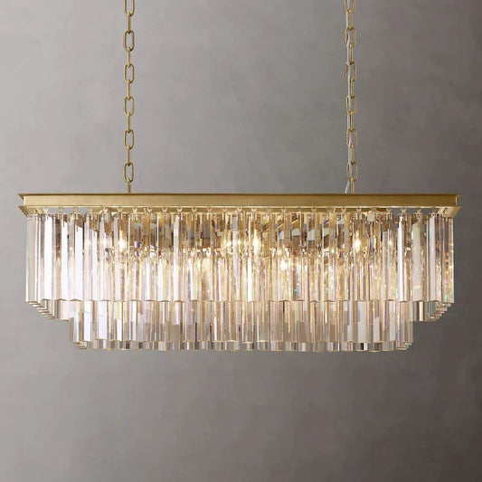 1920s Temdem Rectangular Chandelier 40"