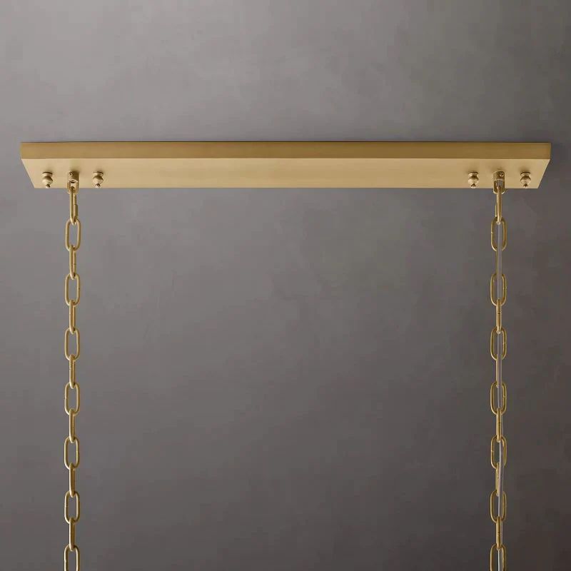 1920s Temdem Rectangular Chandelier 49"