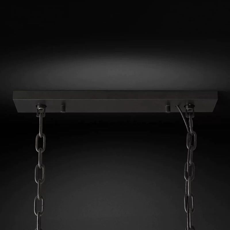 1920s Temdem Rectangular Chandelier 49"