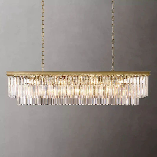 1920s Temdem Rectangular Chandelier 59"