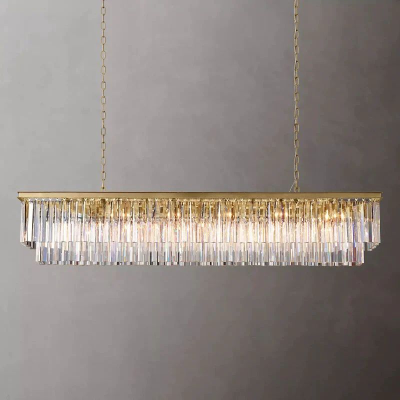 1920s Temdem Rectangular Chandelier 72"