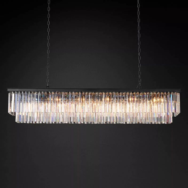 1920s Temdem Rectangular Chandelier 72"