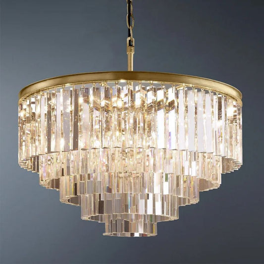 1920s Temdem Round Chandelier 32"