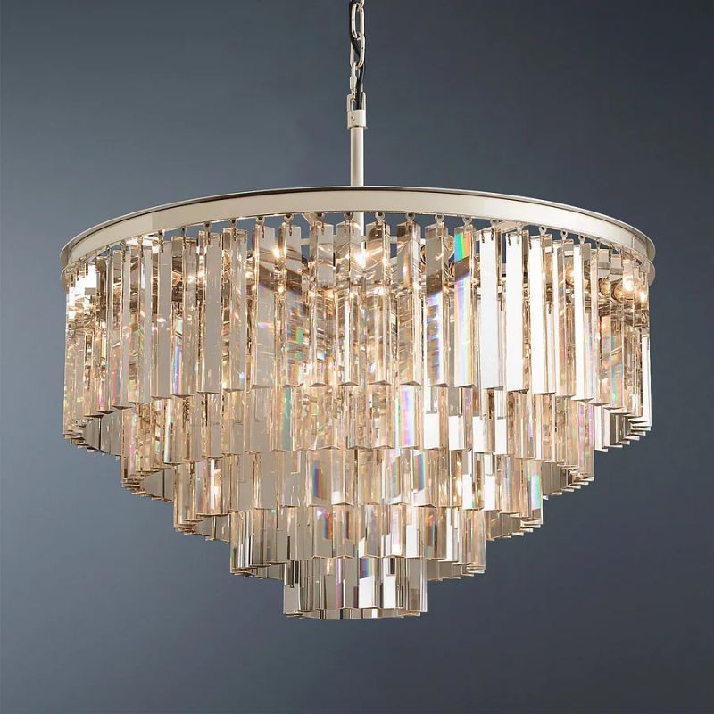 1920s Temdem Round Chandelier 32"