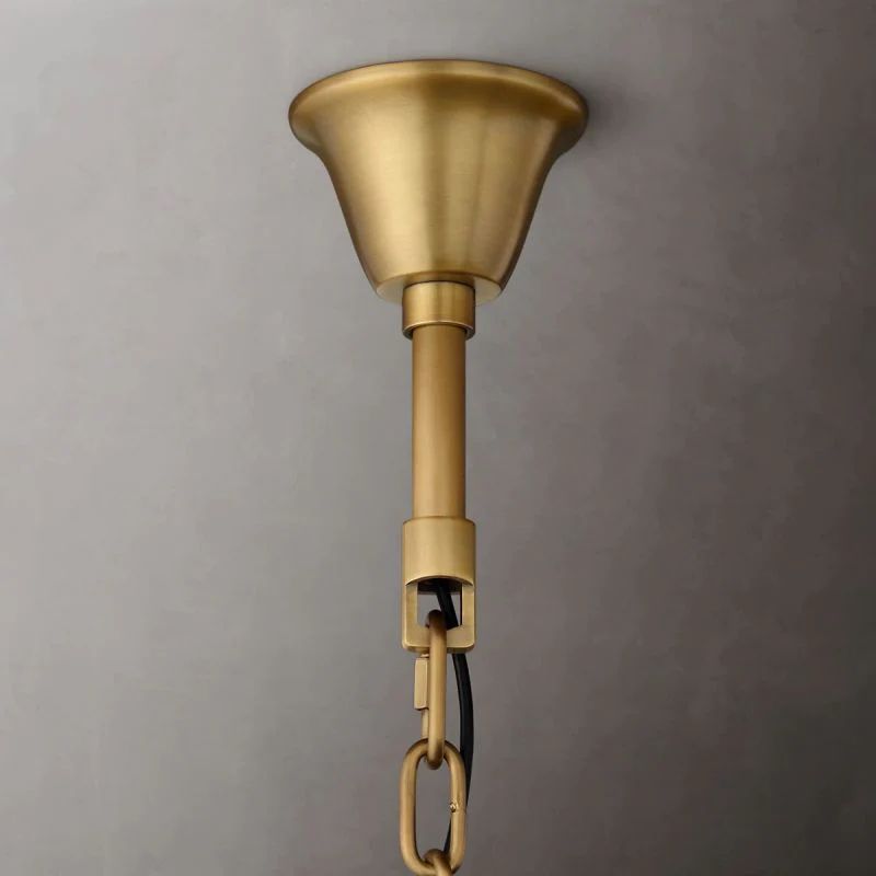 1920s Temdem Round Chandelier 32"D/43"D