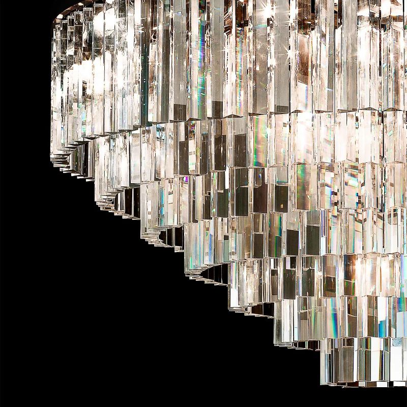 1920s Temdem Round Chandelier 44"