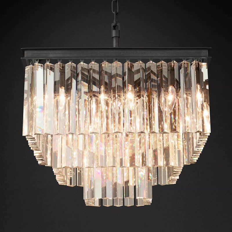 1920s Temdem Square Chandelier 22"
