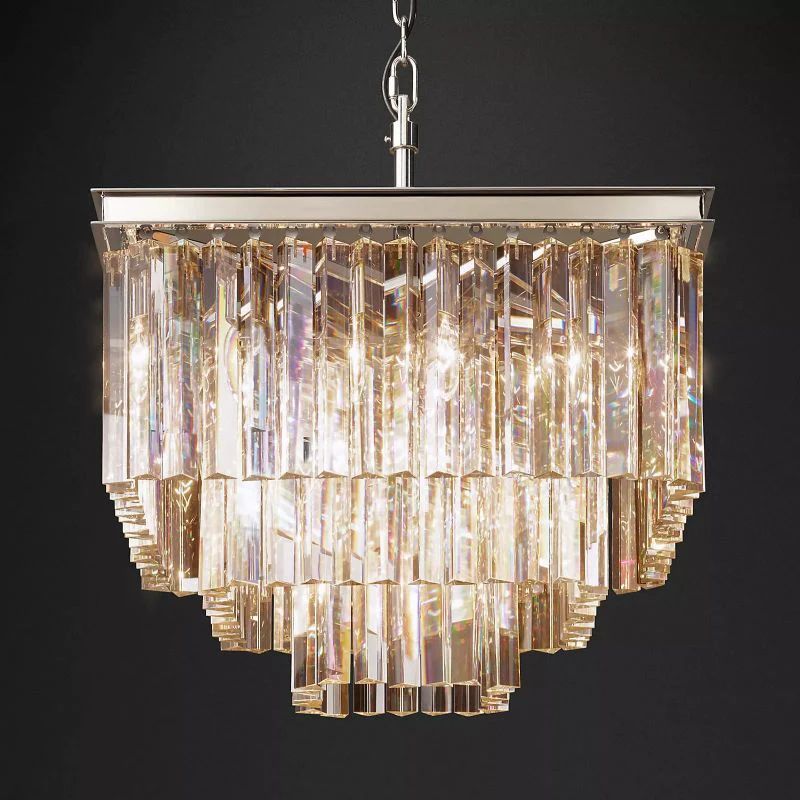 1920s Temdem Square Chandelier 22"