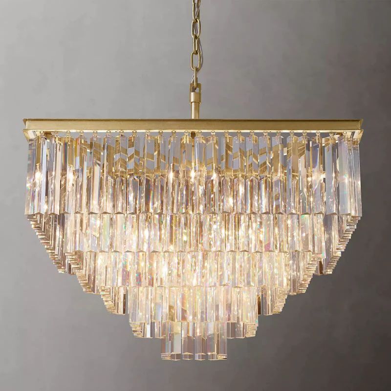 1920s Temdem Square Chandelier 34"