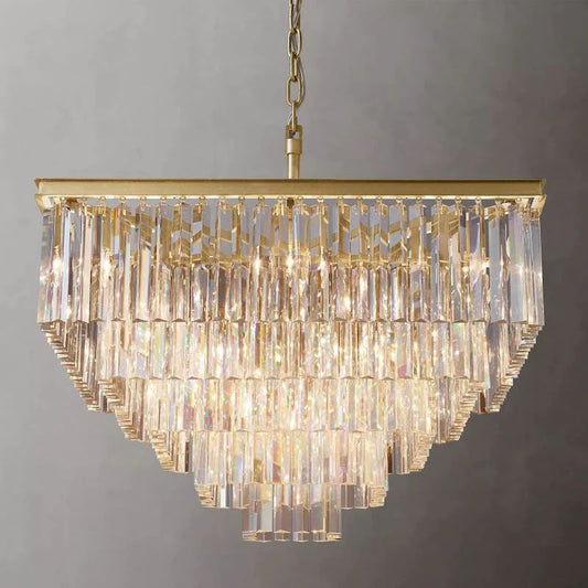 1920s Temdem Square Chandelier 34"