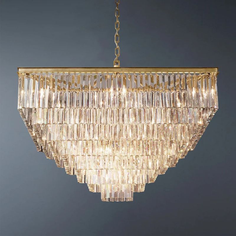 1920s Temdem Square Chandelier 47"