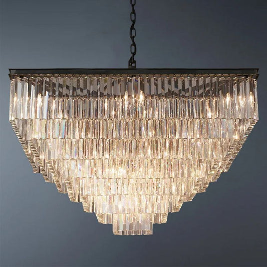 1920s Temdem Square Chandelier 47"