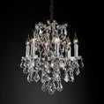 Load image into Gallery viewer, 19th C. Ronono Iron & Crystal Round  Chandelier 18"
