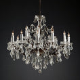 Load image into Gallery viewer, 19th C. Ronono Iron & Crystal Round Chandelier 33"
