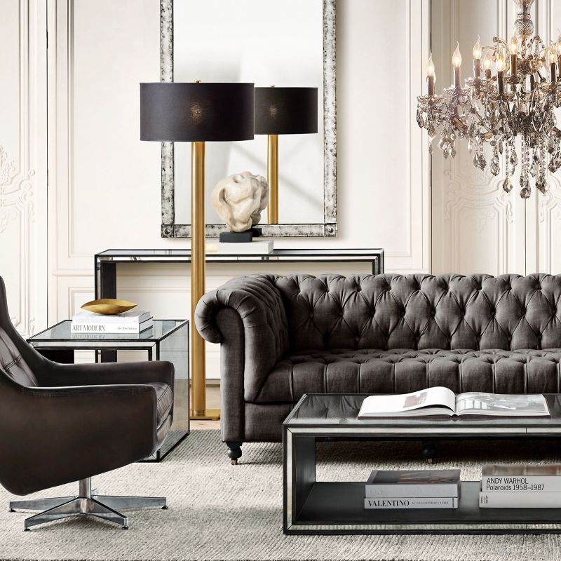 19th C. Ronono Iron & Crystal Round Chandelier 40"