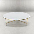 Load image into Gallery viewer, Thaddeus Marble Round Coffee Table 55"D
