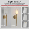 Load image into Gallery viewer, Alabaster 1head Brass/Black Strip Wall Sconce for All Scene 21.6"
