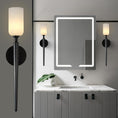 Load image into Gallery viewer, Alabaster 1head Brass/Black Strip Wall Sconce for All Scene 21.6"
