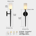 Load image into Gallery viewer, Alabaster 1head Brass/Black Strip Wall Sconce for All Scene 21.6"
