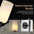 Load image into Gallery viewer, Alabaster 1head Brass/Black Strip Wall Sconce for All Scene 21.6"
