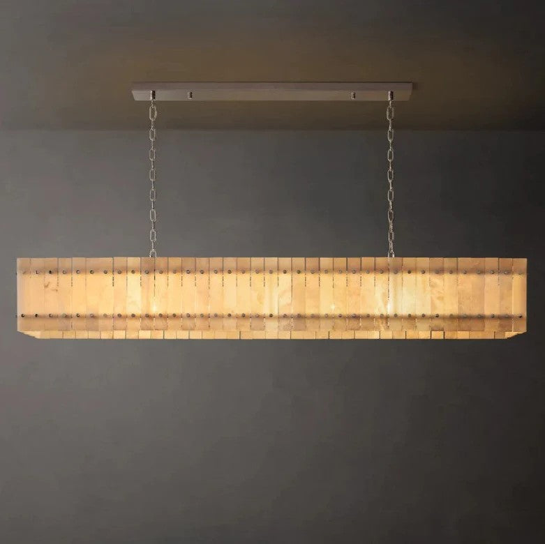 Murano Alabaster Linear Chandelier 72"