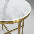 Load image into Gallery viewer, Thaddeus Marble Round Side Table 18"D
