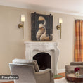 Load image into Gallery viewer, Alabaster 1head Brass/Black Strip Wall Sconce for All Scene 21.6"

