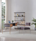 Load image into Gallery viewer, Thaddeus Retro Brass Iron Frame Rattan Desk
