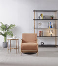 Load image into Gallery viewer, Thaddeus Genuine Brown Leather Accent Chair
