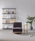 Load image into Gallery viewer, Thaddeus Genuine Brown Leather Accent Chair
