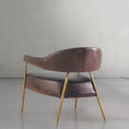 Load image into Gallery viewer, Thaddeus Brown Leather Lounge Armchair
