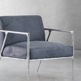 Load image into Gallery viewer, Thaddeus Retro Silver Iron Frame Track Armchair
