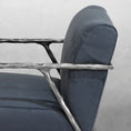 Load image into Gallery viewer, Thaddeus Retro Silver Iron Frame Track Armchair
