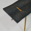 Load image into Gallery viewer, Thaddeus Retro Copper Frame Solid Wood Dining Bench
