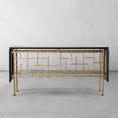 Load image into Gallery viewer, Thaddeus Metal Frame Rattan Console Table
