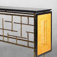 Load image into Gallery viewer, Thaddeus Metal Frame Rattan Console Table

