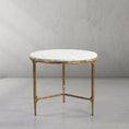 Load image into Gallery viewer, Thaddeus Marble Round Side Table

