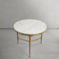 Load image into Gallery viewer, Thaddeus Marble Round Side Table
